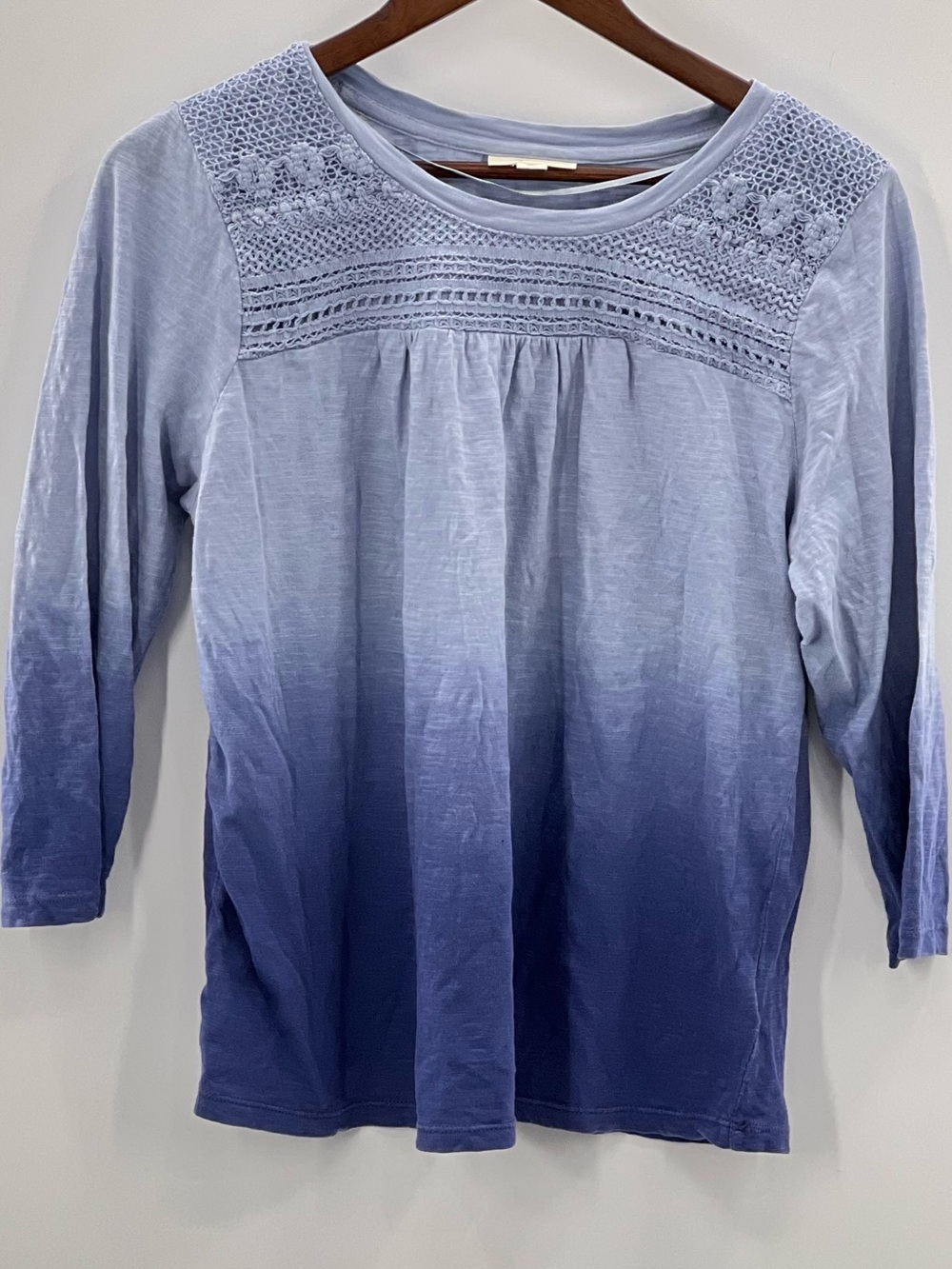 600 Style & Co Long Sleeve Top in Blue Size PL
